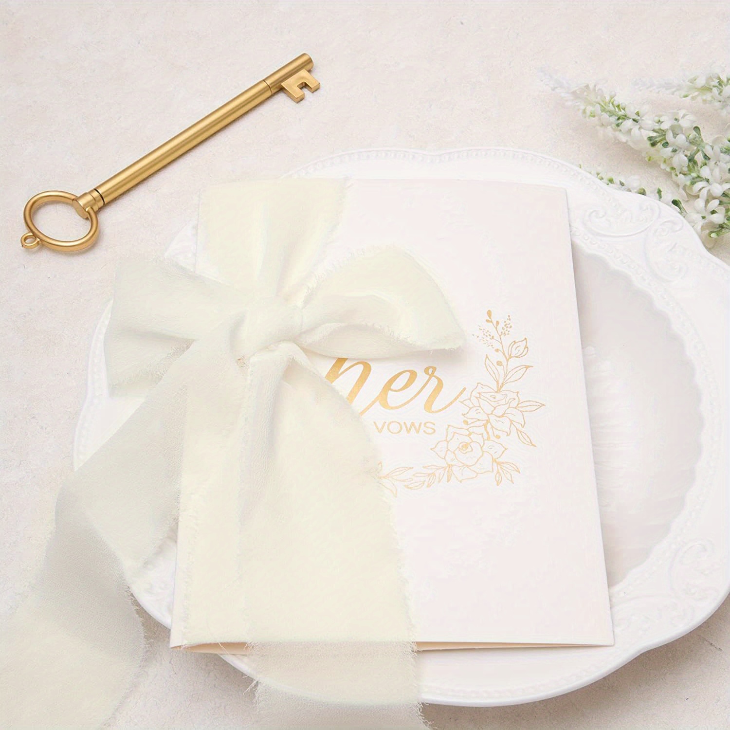 5m of White Chiffon Ribbon White Chiffon to Decorate an Envelope, a Gift, a  Handmade Creation 