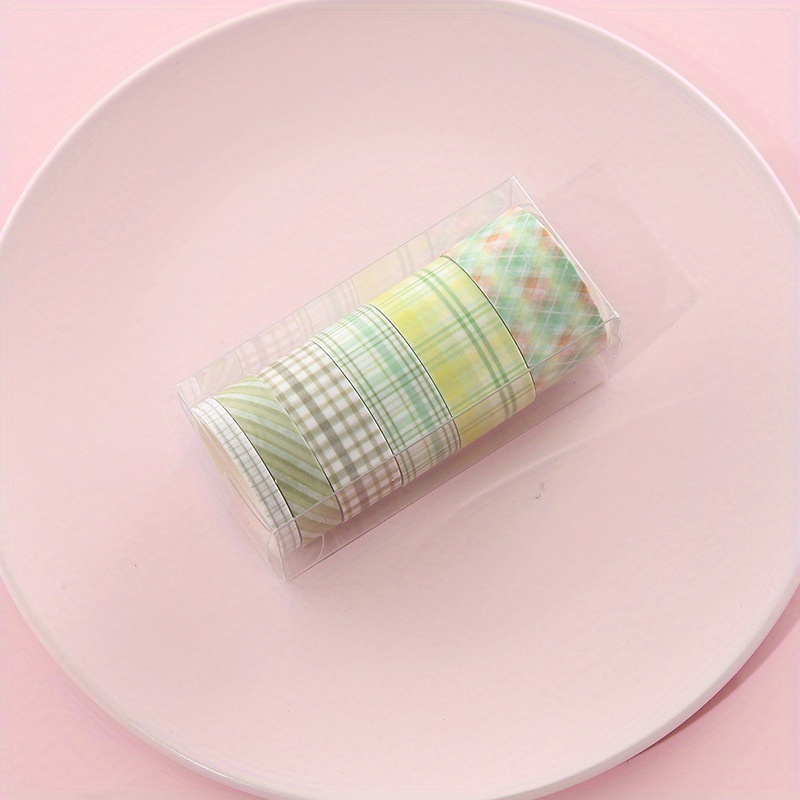 Pastel Pink Plaid Small Paper Plates