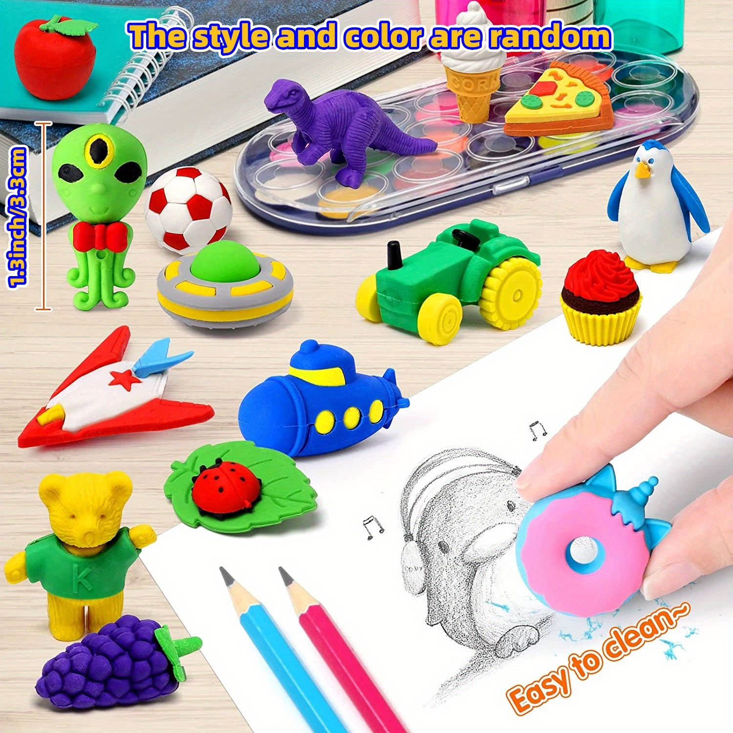 Kids Food Animal Pencil Eraser – dallastoyswholesale