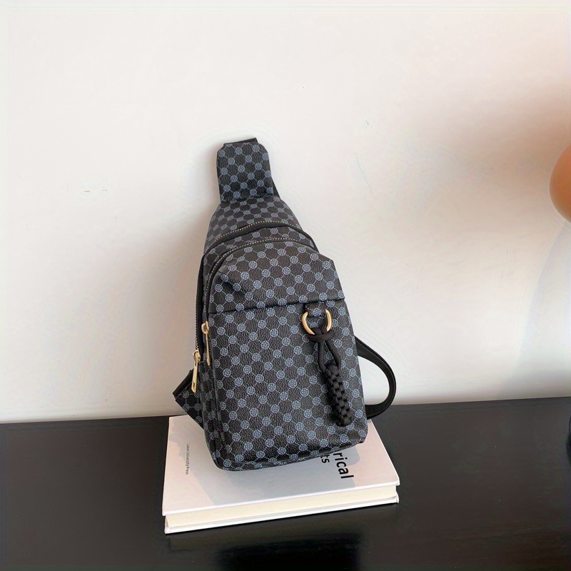 Louis Vuitton Grey, Pattern Print Damier Graphite Avenue Sling Bag