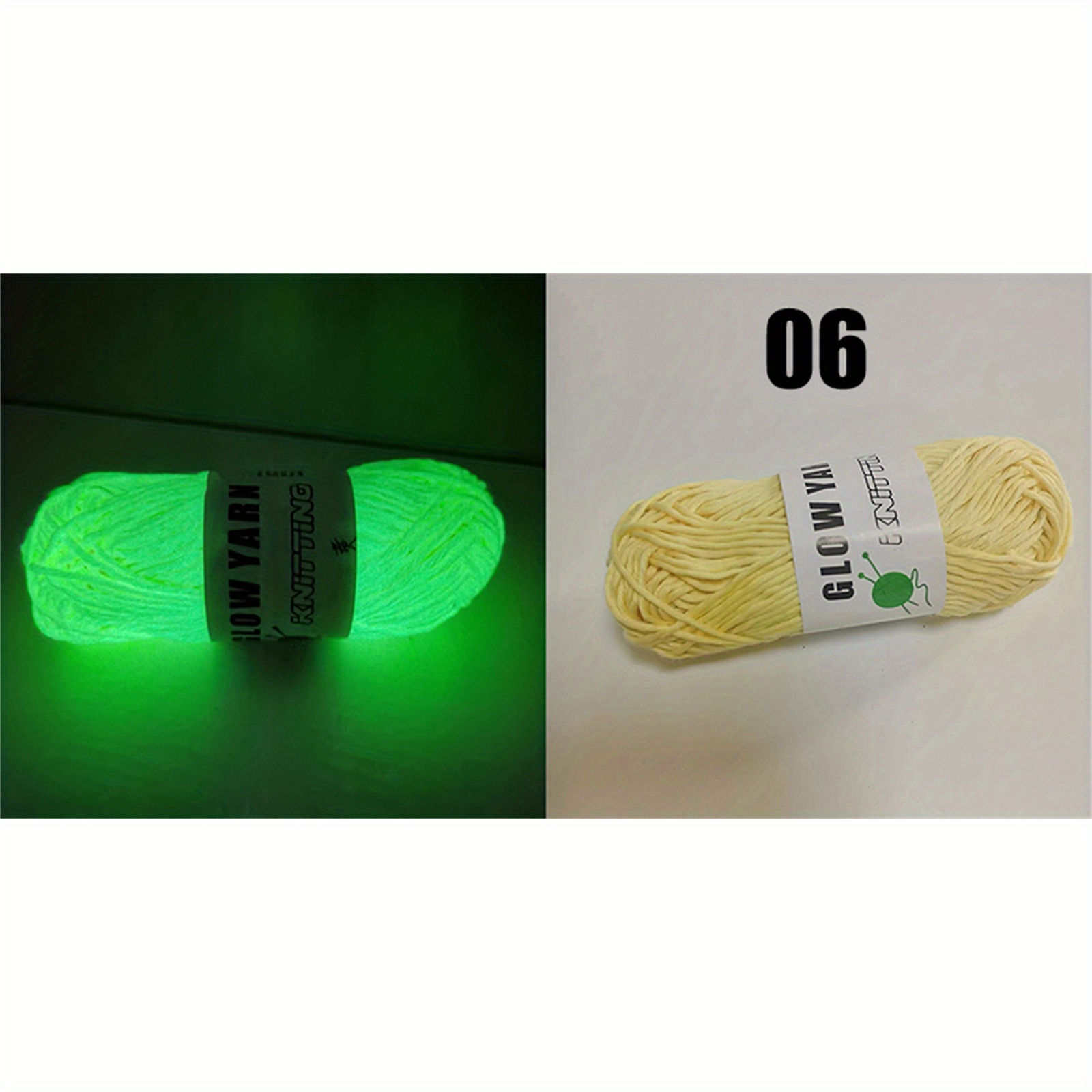 Luminous Knitting Glowing Crochet Yarn Glow In Dark Yarn - Temu