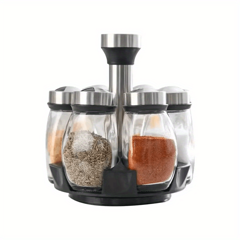 revolving spice rack set 3.5oz glass