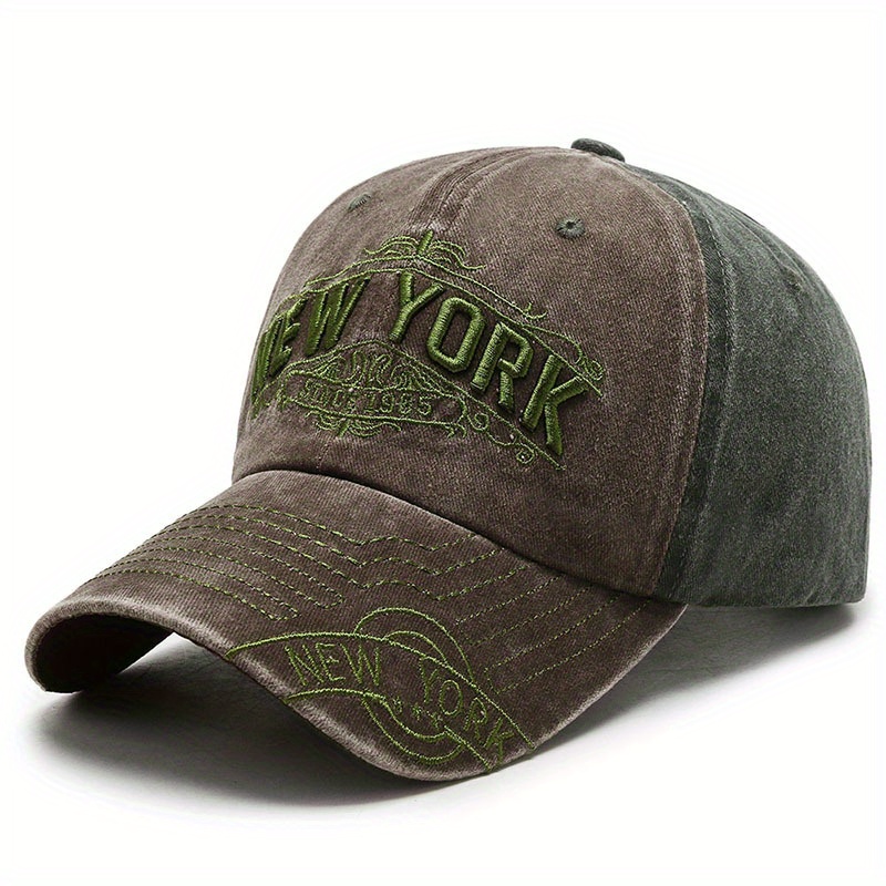 Unisex Washed Cotton Vintage Cap High Quality New York Letter Embroidery Baseball Cap Men And Women Outdoor Sports Fishing Hats