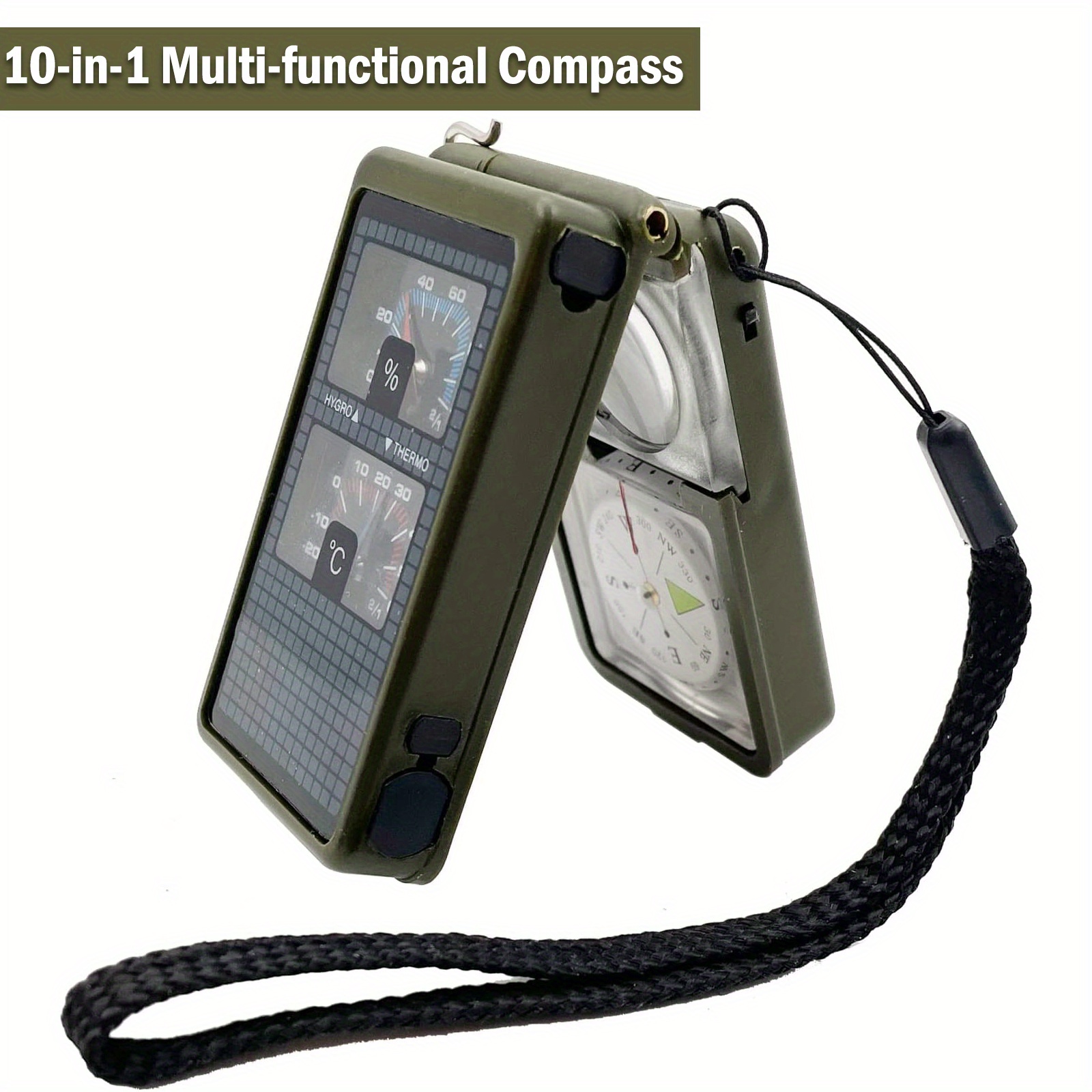 Multi-functional Emergency Survival Whistle With Compass, Thermometer, And  Magnifier - Ideal For Hiking, Camping And Fishing - Temu