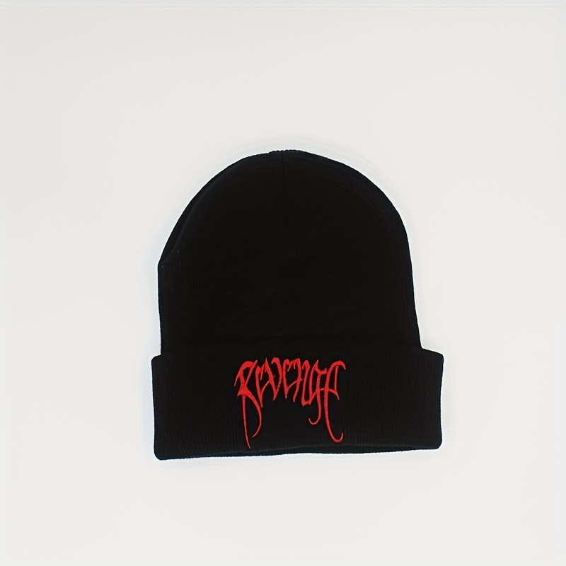 Letter Embroidery Wool Beanie Hooligan Knitted Hat