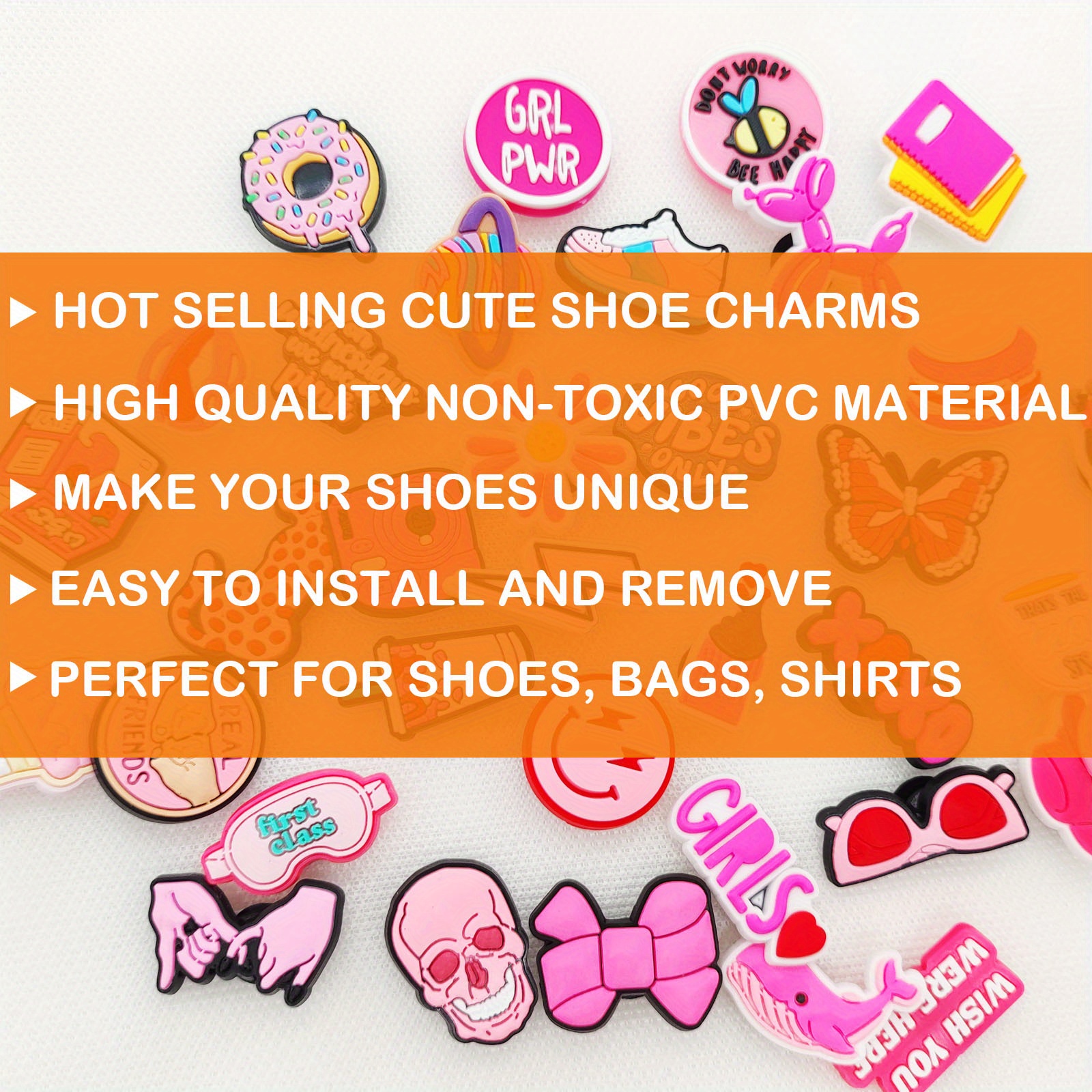 25Pcs/Set Valentine's Day Theme Shoe Decorations Charms for Clogs PVC Shoe Accessories for Christmas Birthday Gift Party Favors,Temu
