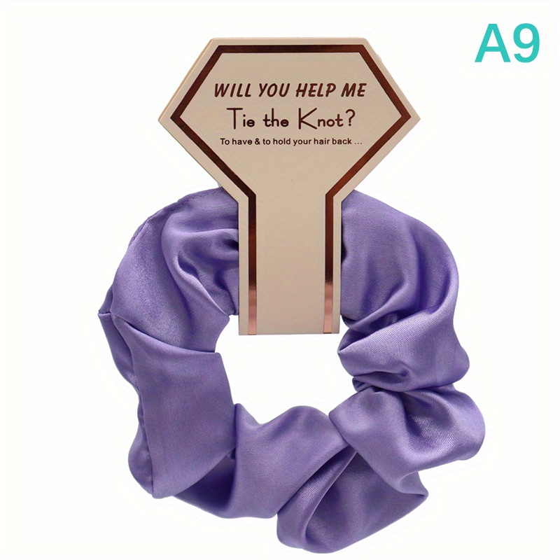 1pc Silky Scrunchies Soft Hair Tie Elastic Ponytail Holder