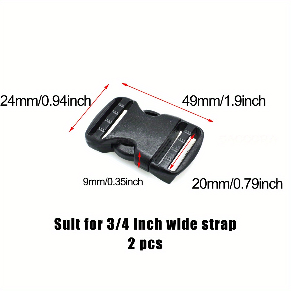 2 Sets Quick Side Release Buckles Dual Adjustable No Sewing Clips Snap Plastic  Buckle Replacement For Nylon Strap - Arts, Crafts & Sewing - Temu