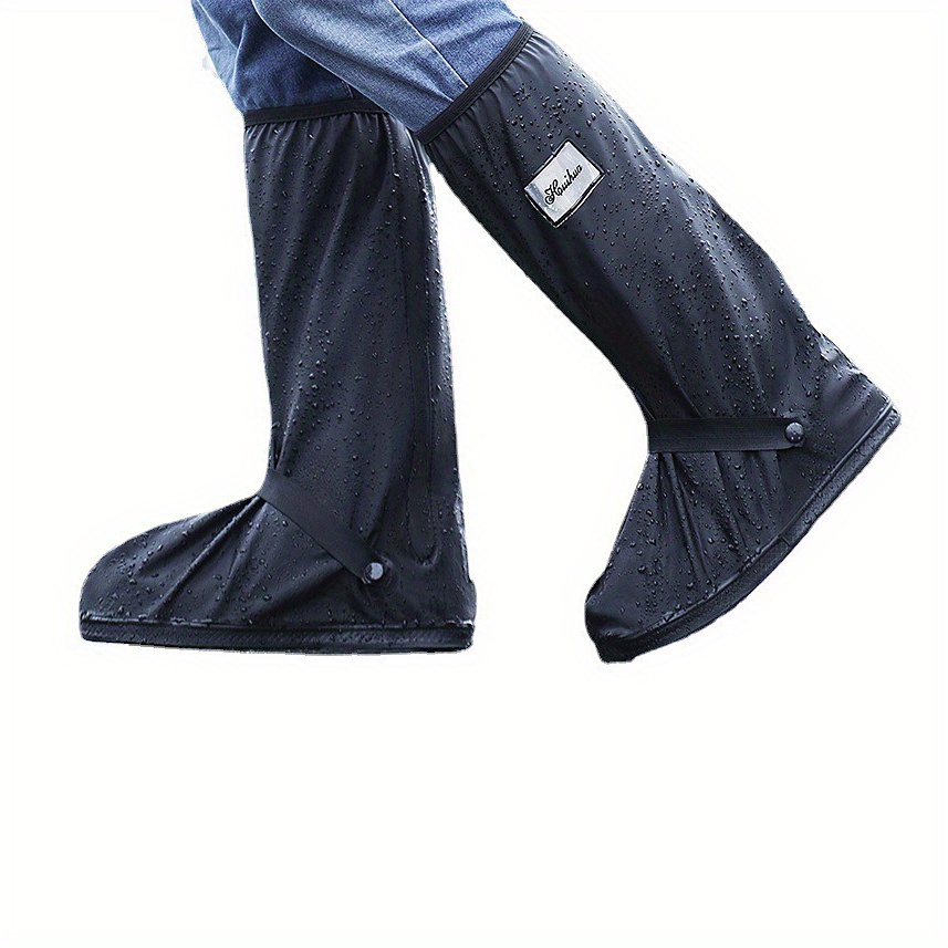 Stay Dry Stylish: Rain Boots Cover Anti slip Zipper Men - Temu