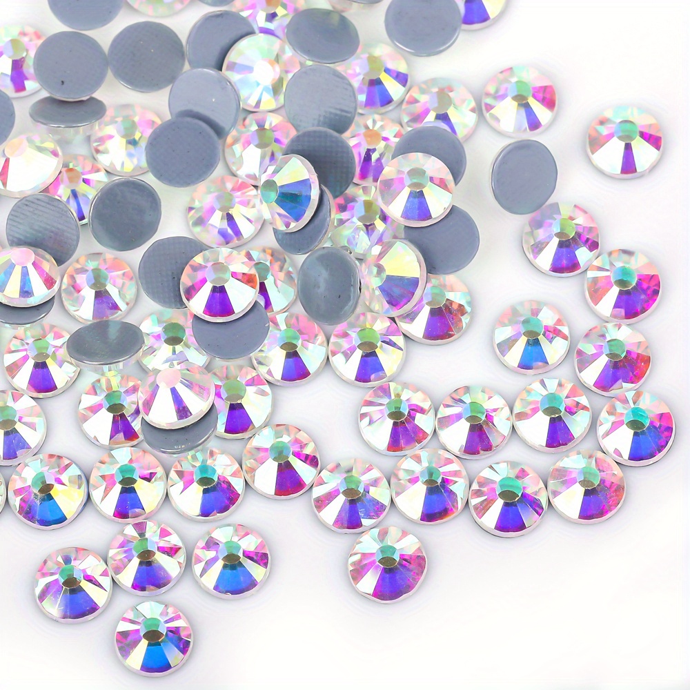 Top Glitter Crystal AB Rhinestones SS3-SS40 Non Hot Fix FlatBack