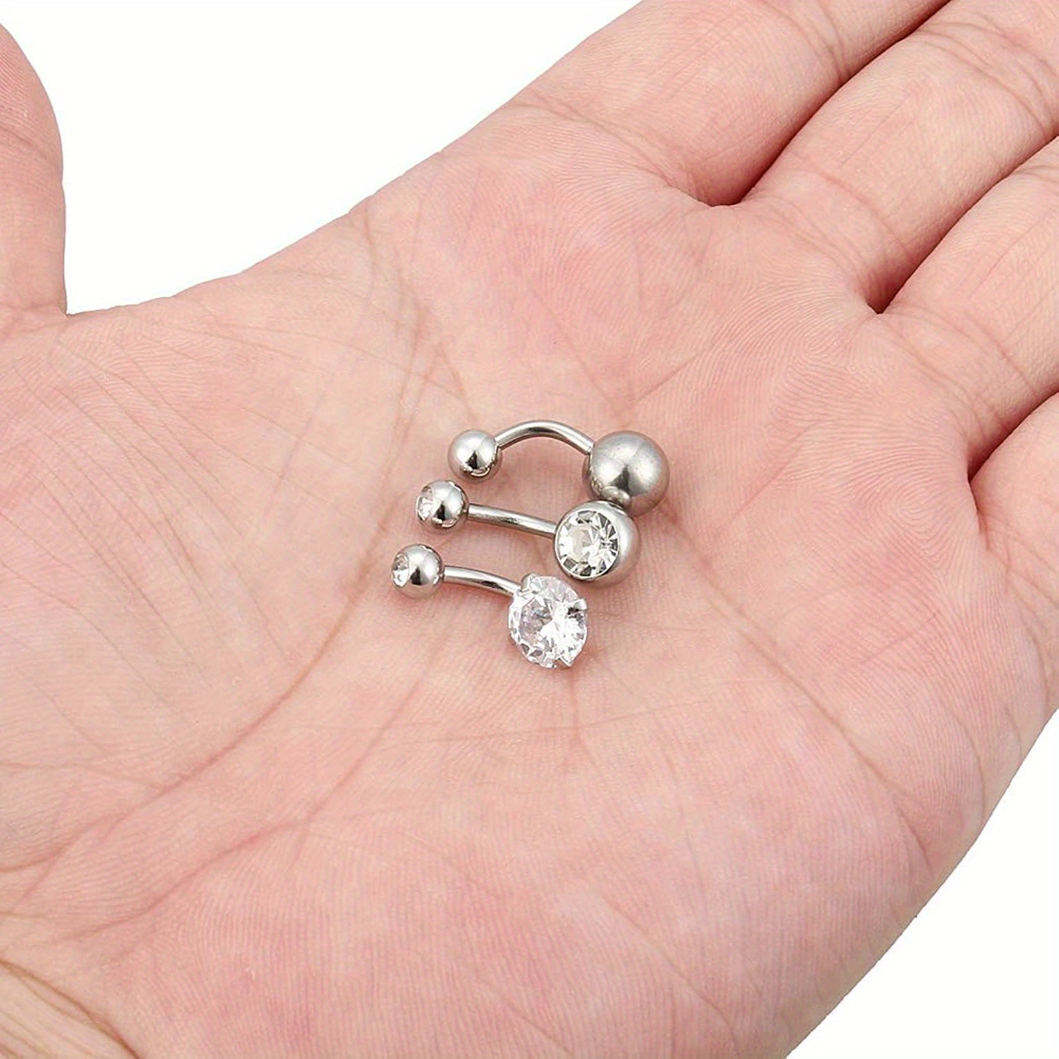 Short clearance belly rings