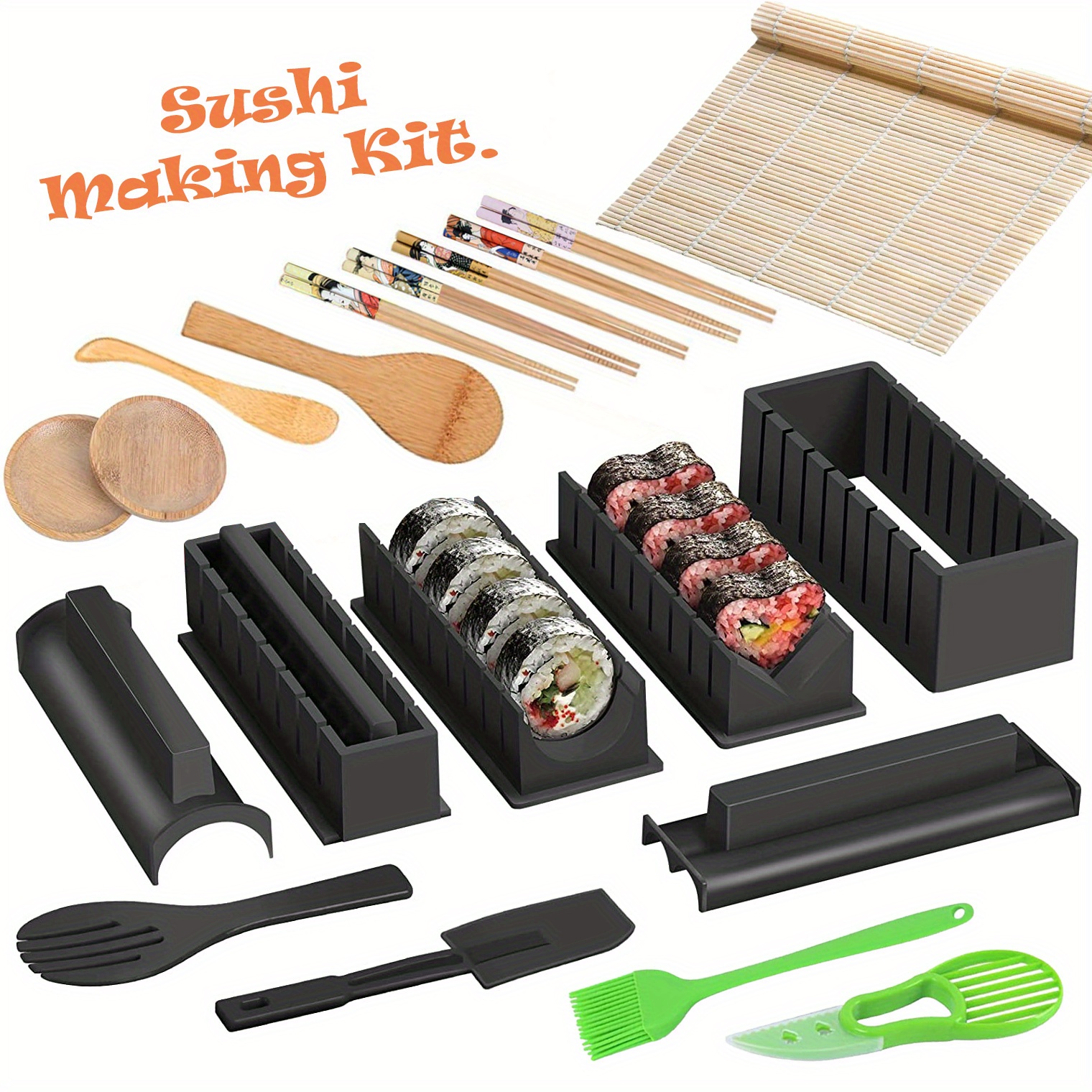 5 Shape DIY Sushi Making Kit (10 Pcs) - Inspire Uplift