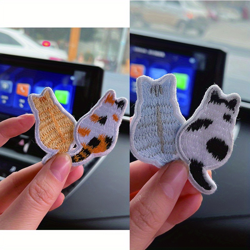 Cute Cat Embroidery Hot Pudding Stick Clothes Decoration Stick Down Jacket  Sweater Repair Torn Patch Decal - Temu