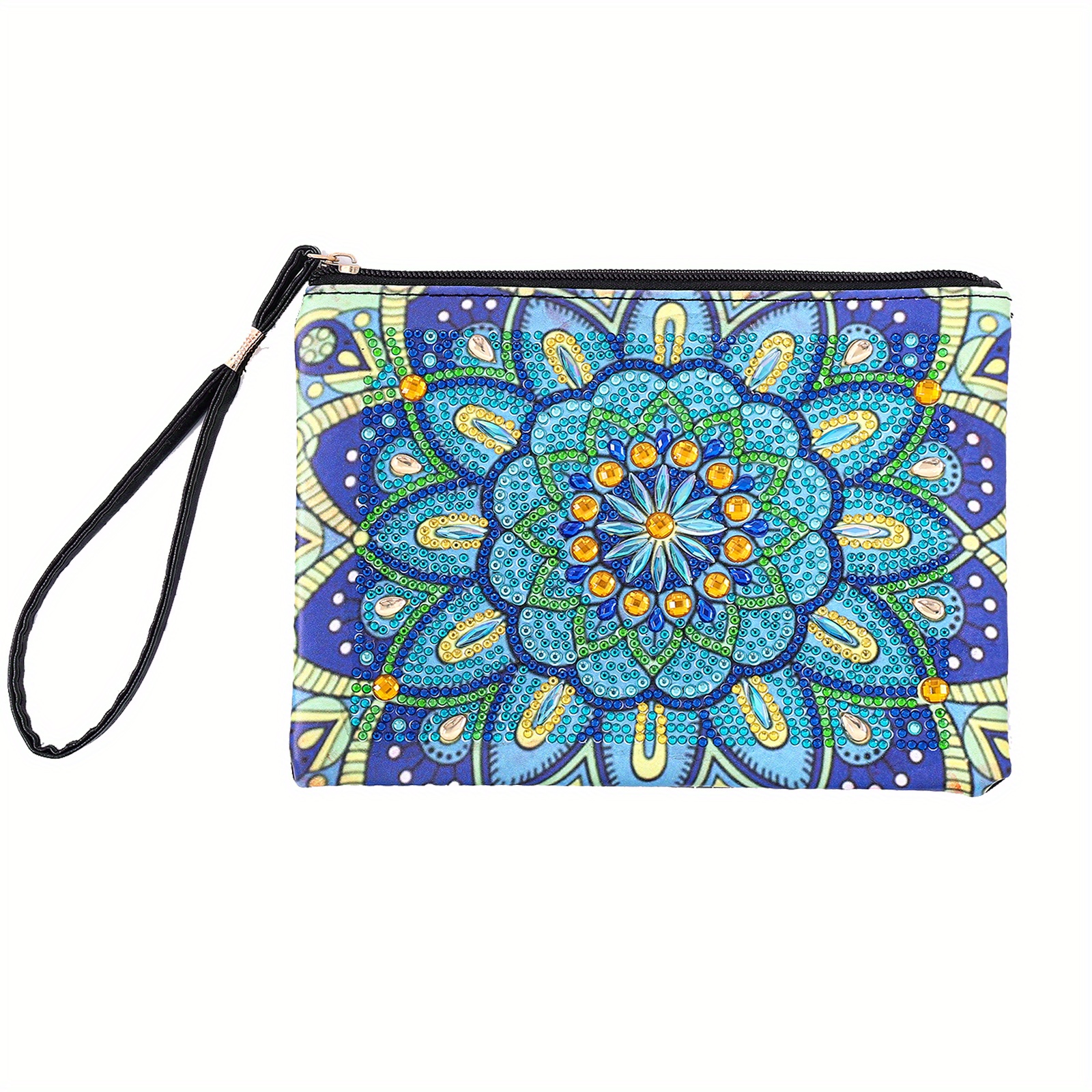 Mandala Painting Kit Floral Style Diy Diamond Painting Handbag 5d Diy  Diamond Painting Clutch Handbag Handmade Diamond Art Wristband Clutch Bag  With Zipper - Temu United Kingdom