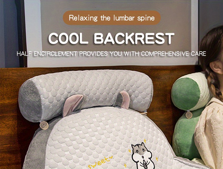 Iced Bean Bedside Cushion Multi-Functional Large Backrest Pillow