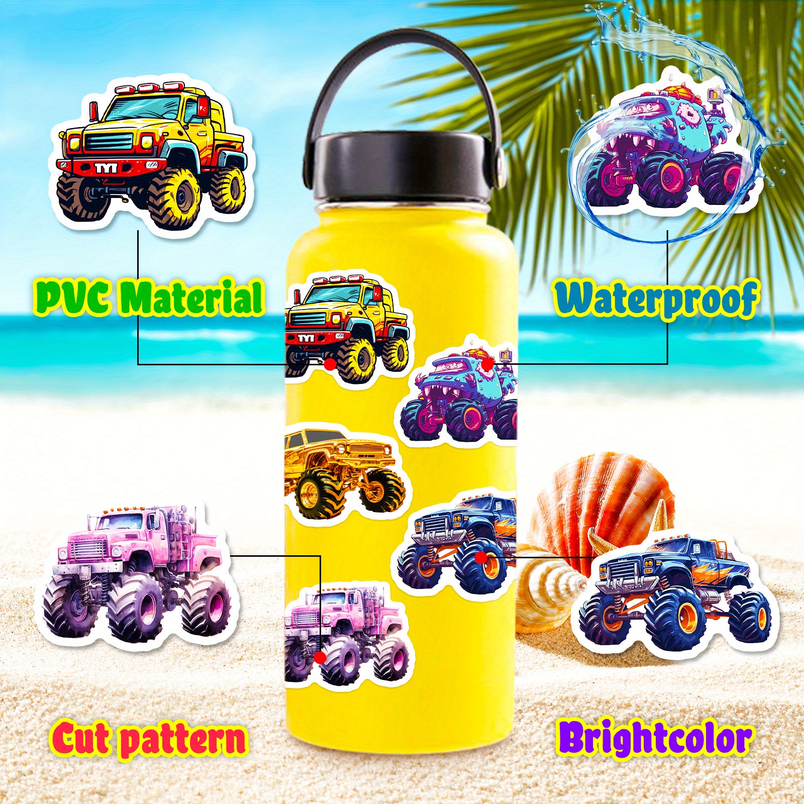 Monster Truck Gift Jam Boys' Water Bottle