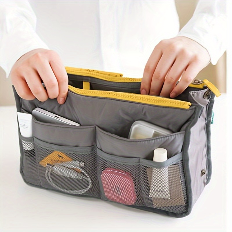 Portable Travel Toiletry Bag, Waterproof Cosmetic Organizer Large Zipper Makeup  Bag - Temu