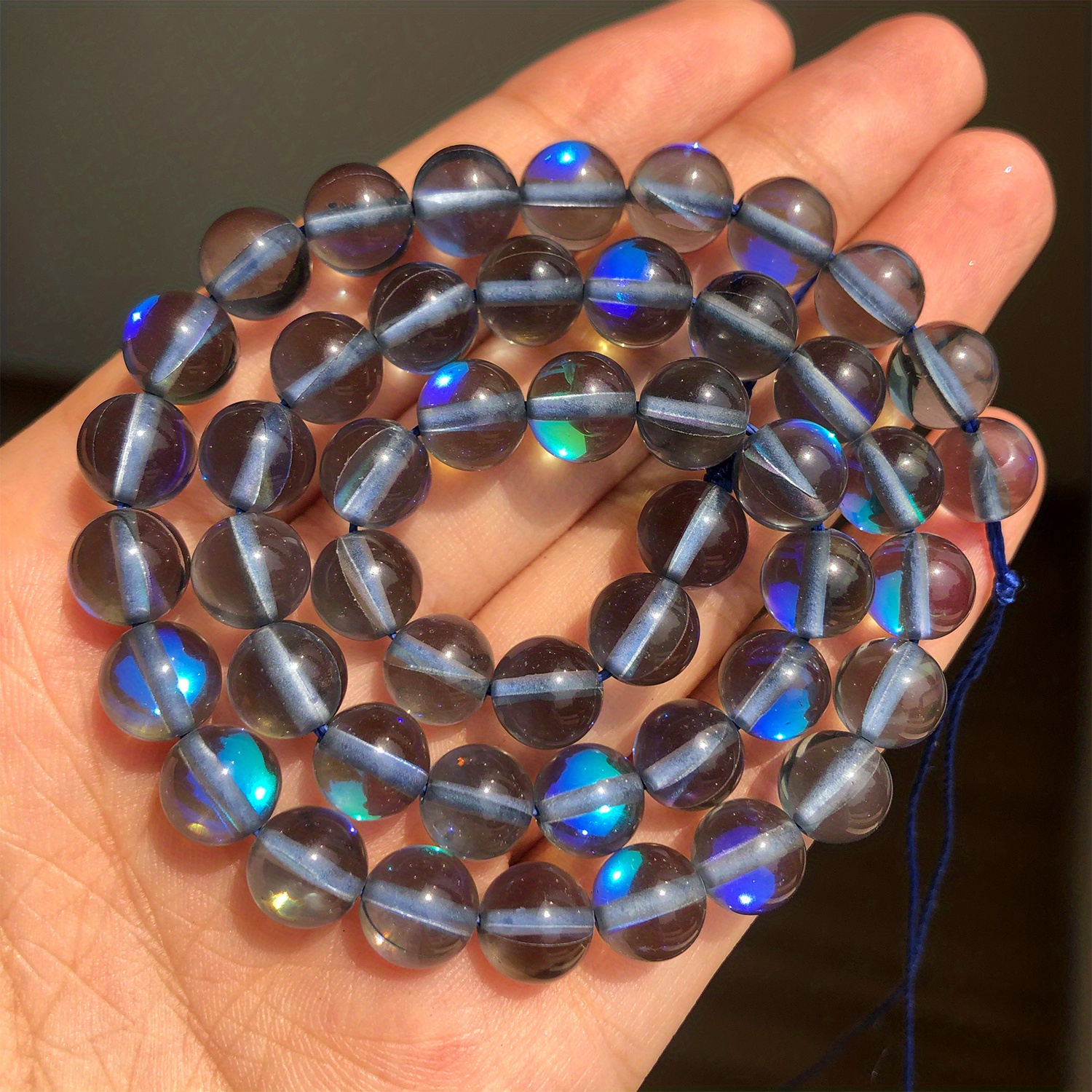 Glitter Beaded Bubble Bracelets - 6 Pack