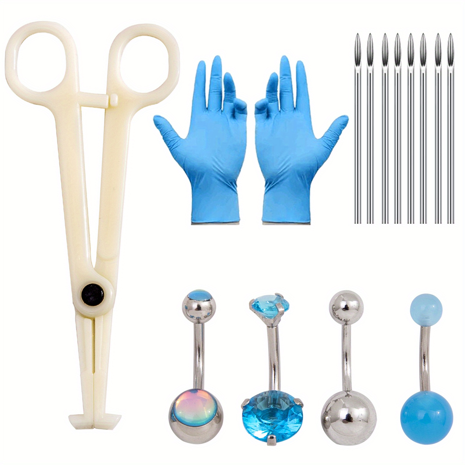 Dropship 21PCS Professional Piercing Kit Stainless Belly Button