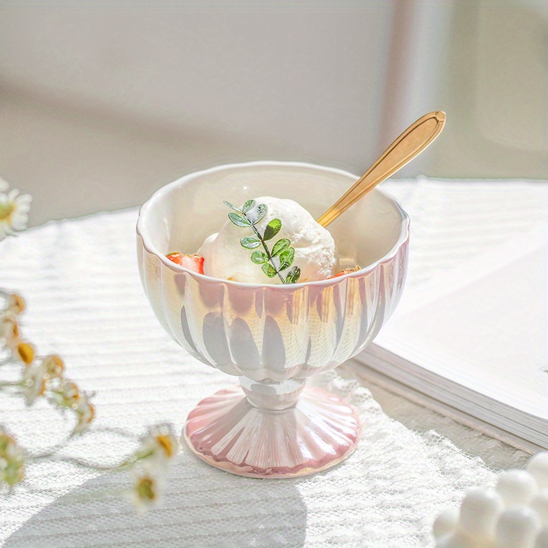 Glass Ice Cream Bowl Glass Dessert Cups Lead free Footed - Temu