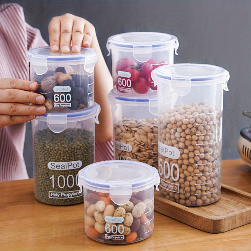 Food Storage Containers Lids Clear Airtight Food Jars - Temu