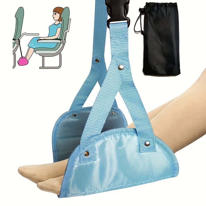 Airplane Accessories For Travel Aviation Seat Foot Pad Portable Adjustable  Foot Rest Travel Bag Simple Airplane Footrest,Portable Adjustable  Strap,Lightweight Hammock Leg Rest For Travel