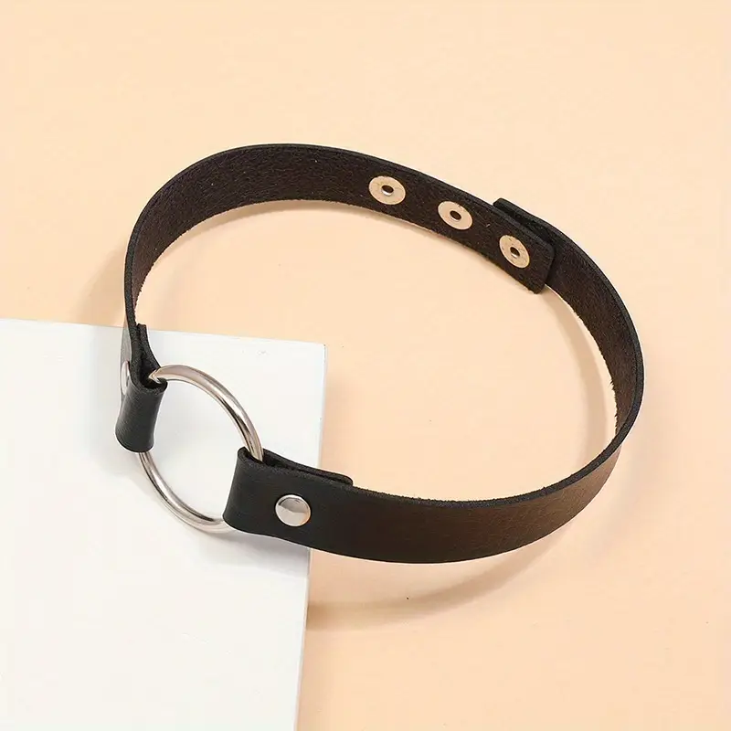 Collare Nero In Pelle Con Maniglia Modello Bombee Per Cani: Collare - Foto 2