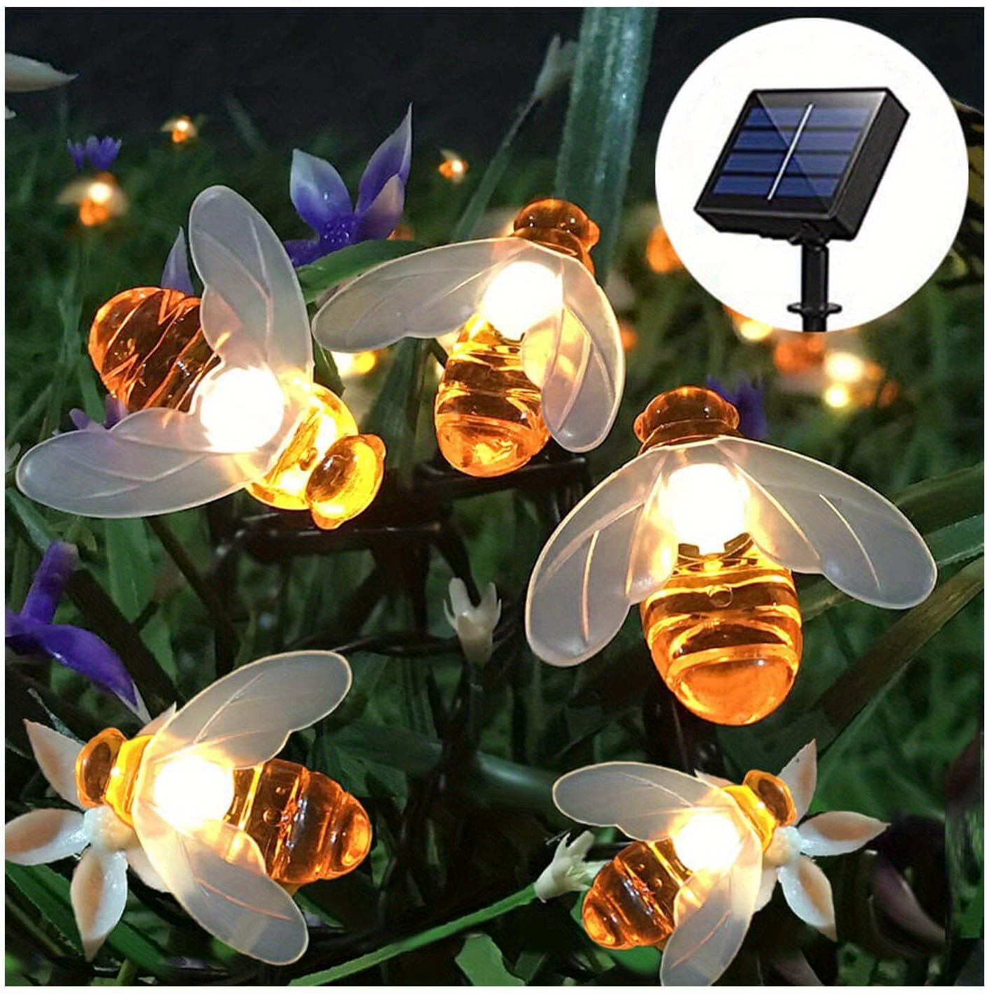 Solar Bee Led String Lights Christmas Fairy Lights Fairy - Temu Norway