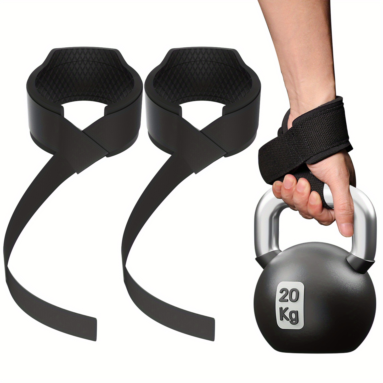 Non slip Deadlift Wrist Straps Enhanced Grip Support - Temu