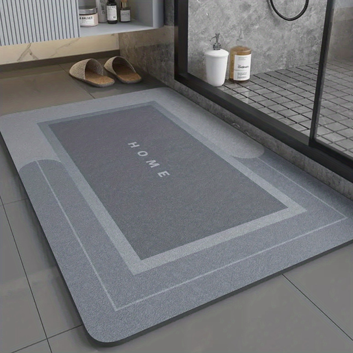 Super Absorbent Floor Mat Bathroom Mat Non-Slip Bottom Kitchen Doormat  Washable