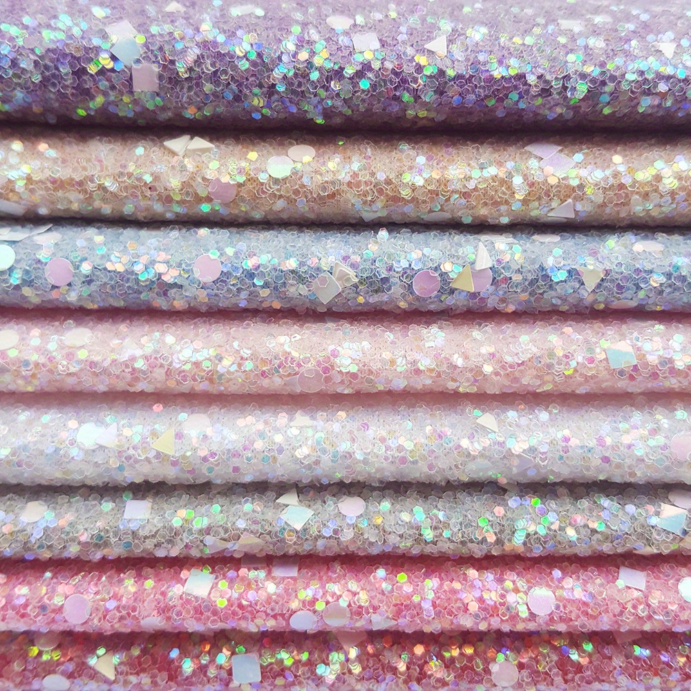 Silver Chunky Glitter Fabric