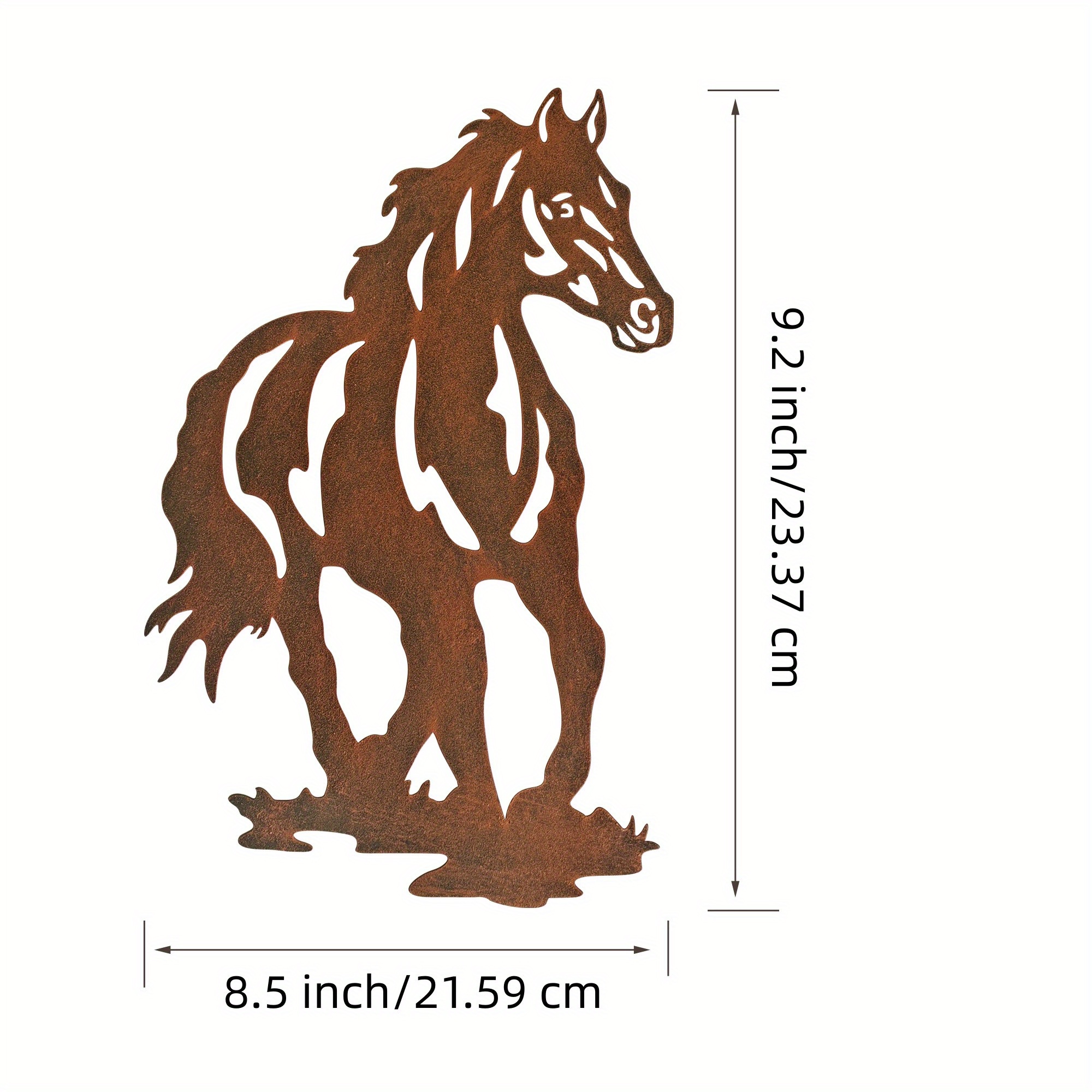 Metal Horse Wall Art Decor Rustic Concise Western Horse Temu