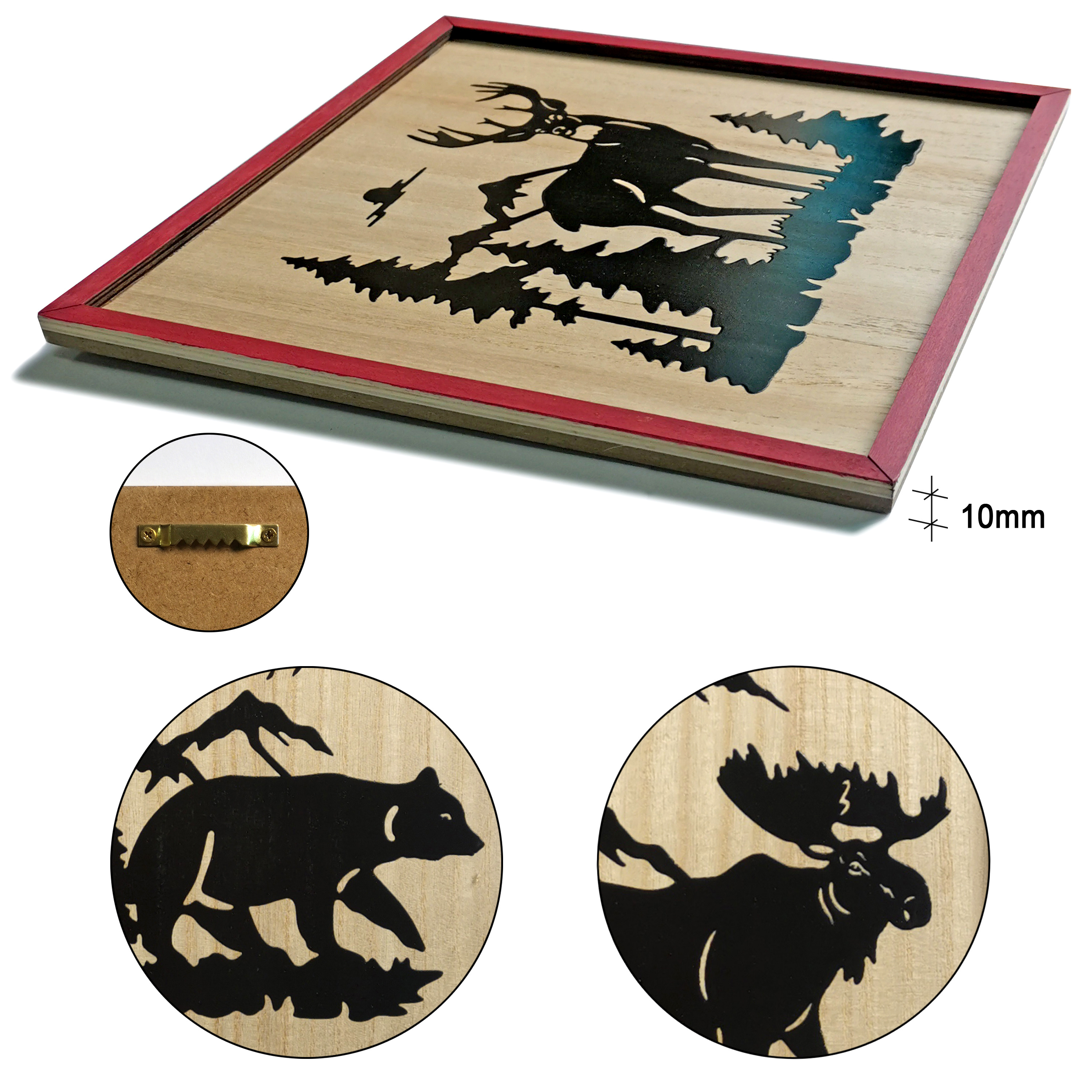 Mountain kitchen decor, Bamboo Cutting Board cabin decor, Mountain Art –  Joyful Moose