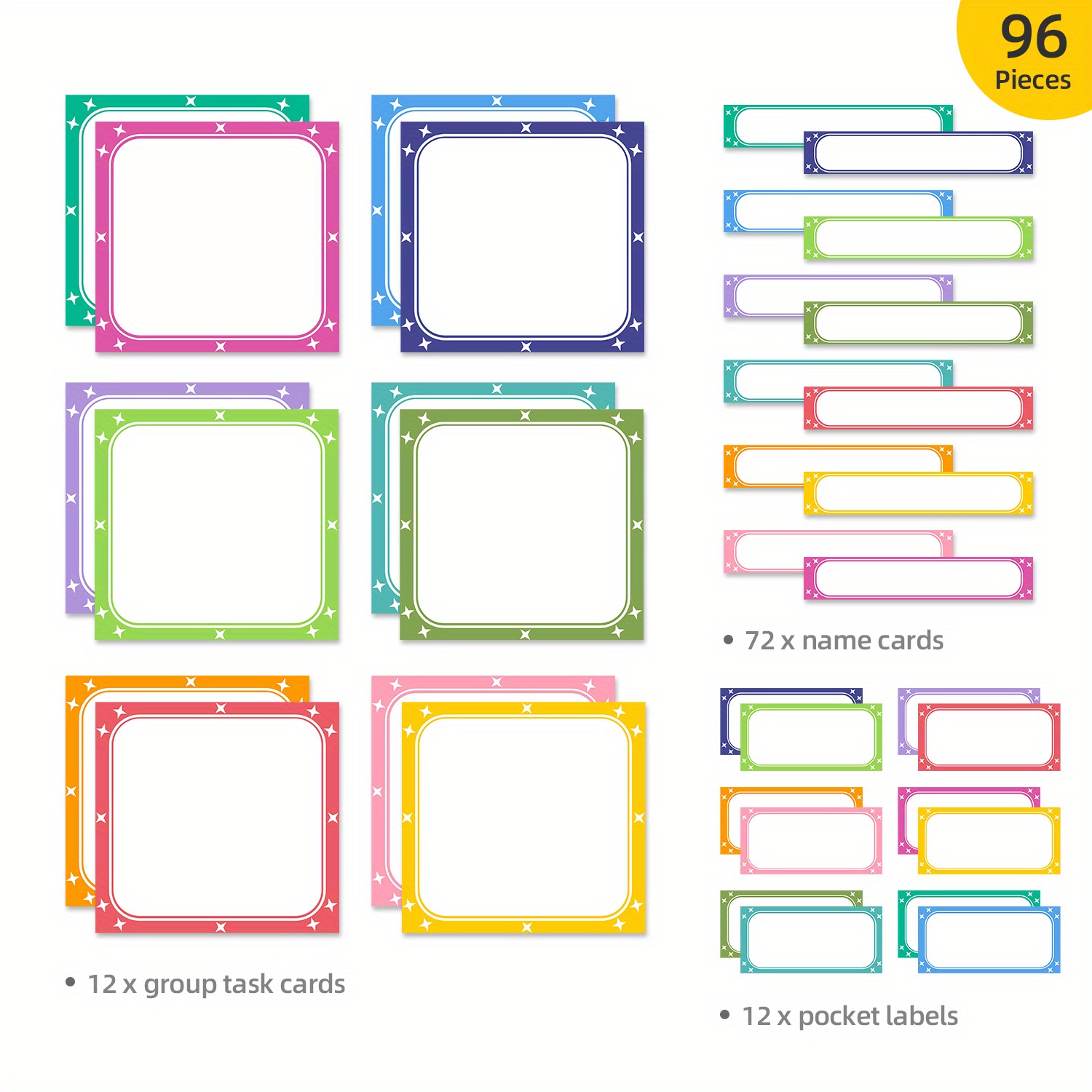 Small Group Management Pocket Chart Classroom 96 Cards Black - Temu ...