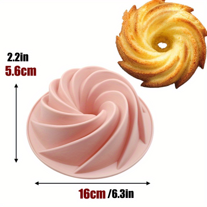 1pc, Bundt Cake Pan (12.12''), Silicone Baking Cake Mold, Fluted Tube Cake  Mold, Flower Shaped Baking Pan, Oven Accessories, Baking Tools, Kitchen Gad