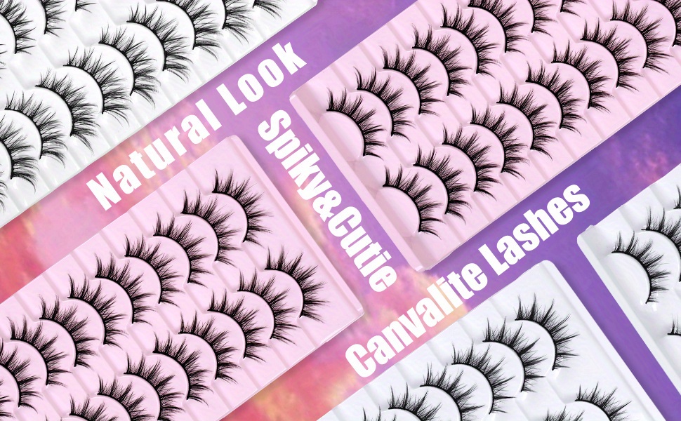 Eyelashes Natural Manga Lashes Wispy Spiky Wet Look Anime Fake Eyelash –  canvalite