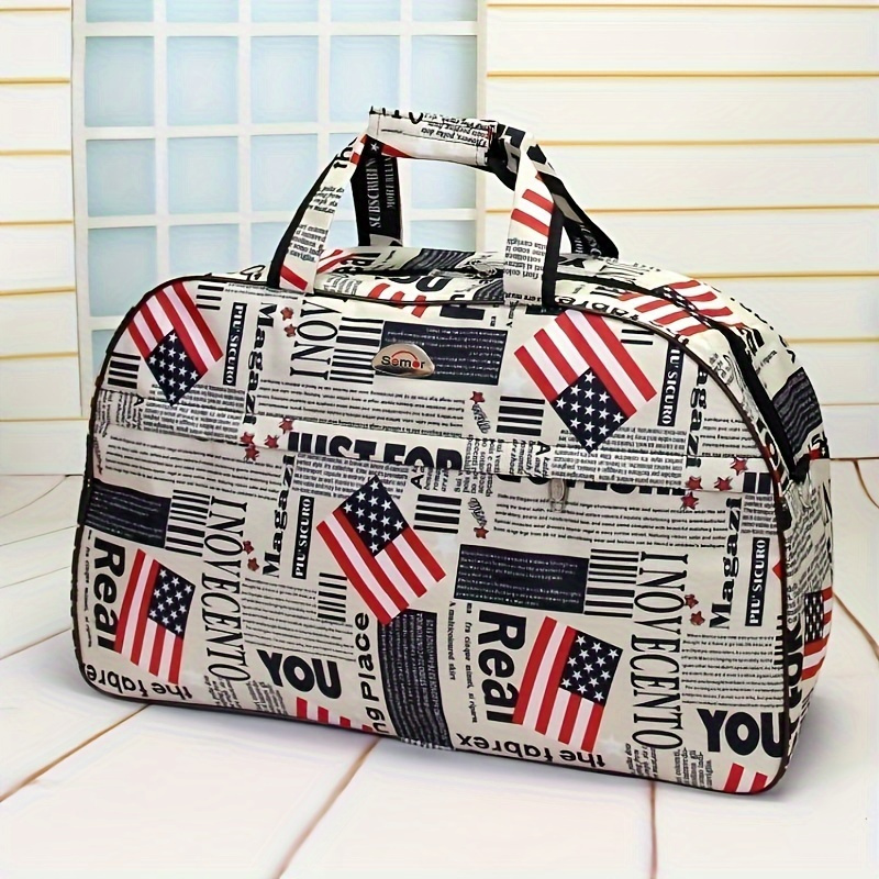 AMERICAN FLAG Tote/ Bag/Great Week End Bag 17 X 15/ Ultima Weave