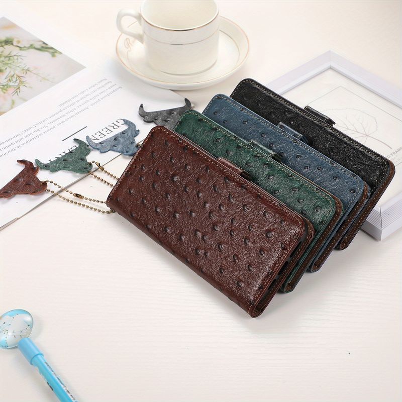 Cardholder Case for iPhone 15 Pro Max in Genuine Ostrich