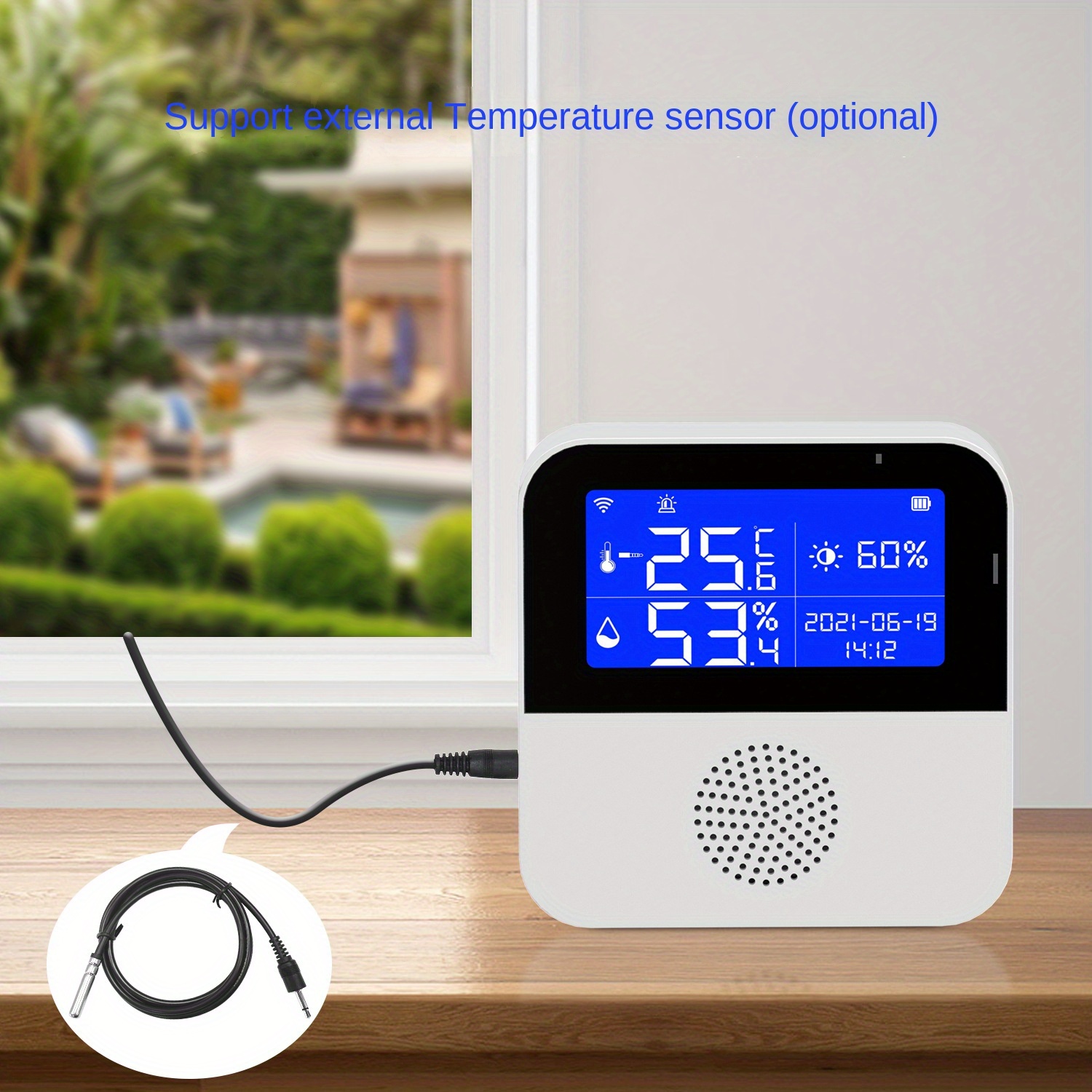 LCD Screen Freezer Alarm Wireless Real Time Temperature Sensor Wifi