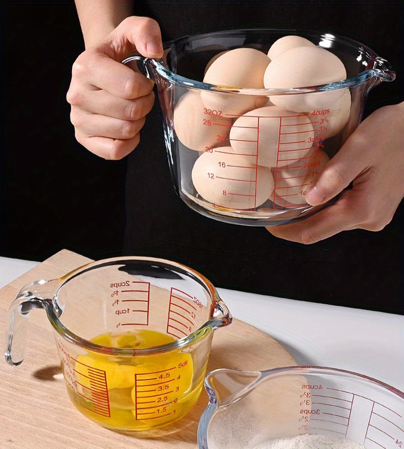 Glass Measuring Cup With Scale Milk Cup High Temperature - Temu