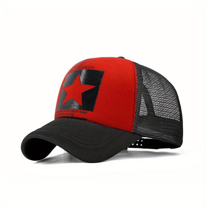 Pentagram Print Unisex Trucker Hat Mesh Lightweight Baseball Cap