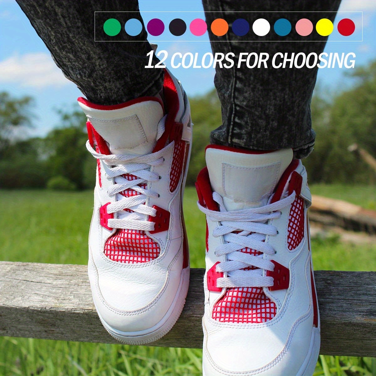 lasenersm 12 pares de cordones planos de colores surtidos cordones para  zapatos deportivos botas zapatillas patines