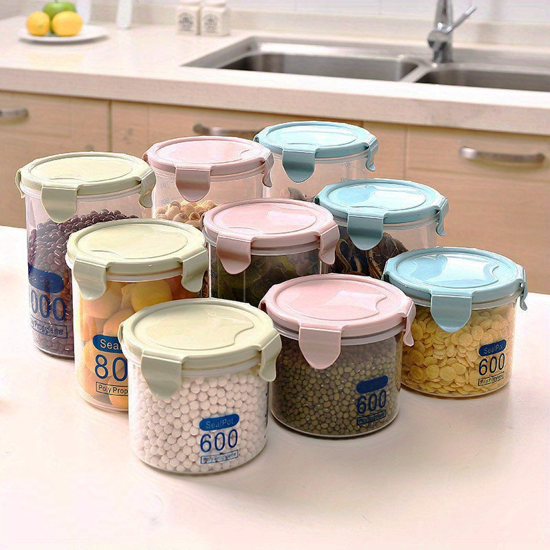 Airtight Round Food Storage Containers Lids Clear Sealed - Temu