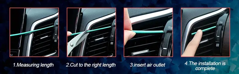 10pcs car air conditioner decoration strip for vent outlet universal waterproof bendable air vent outlet trim decoration suitable for most air vent outlet car interior accessories details 4