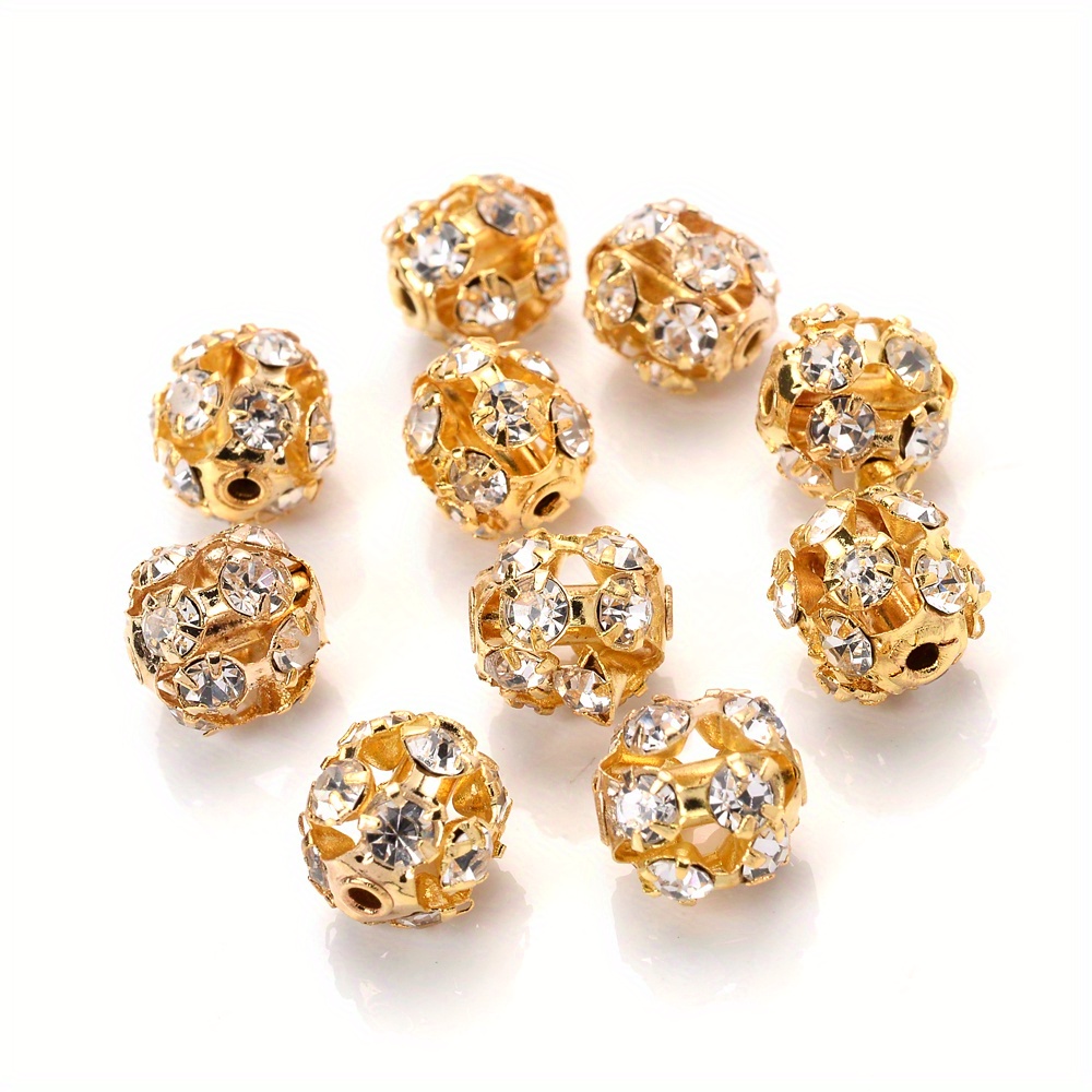 30Pcs 3 Style Yellow Gold Filled Beads 