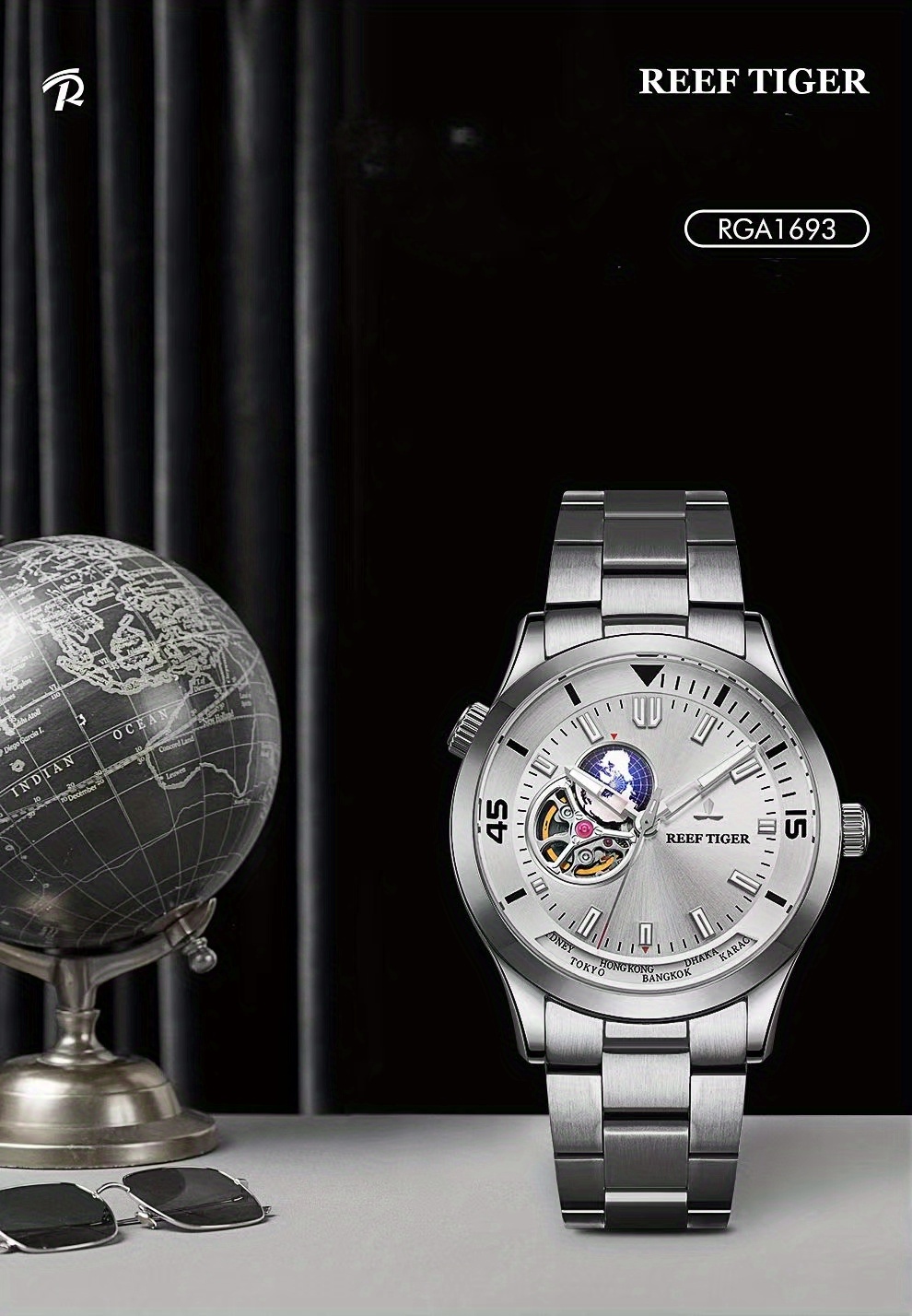 reef Tiger] Serie Seattle Reloj Mecánico Automático Moda Negocios  Impermeable Hueco Fondo Transparente Reloj Hombre Rey Reloj - Joyería  Accesorios - Temu