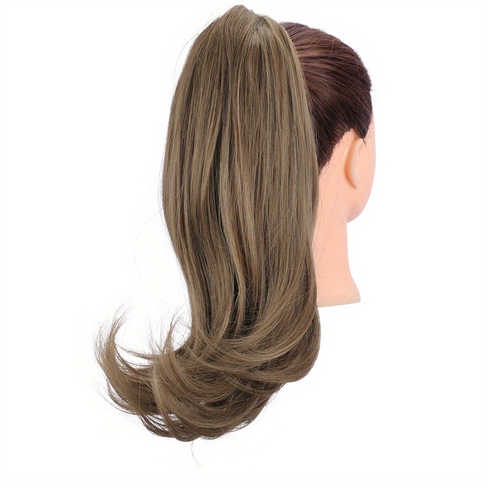 claw clip in ponytail hair extensions ponytail extension light   curly ponytail hair extension for women heat resistant synthetic hairpieces ponytail for girl daily party use 14inch wig hair accessories details 5