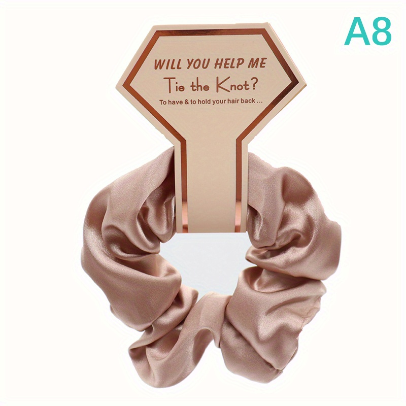 1pc Silky Scrunchies Soft Hair Tie Elastic Ponytail Holder