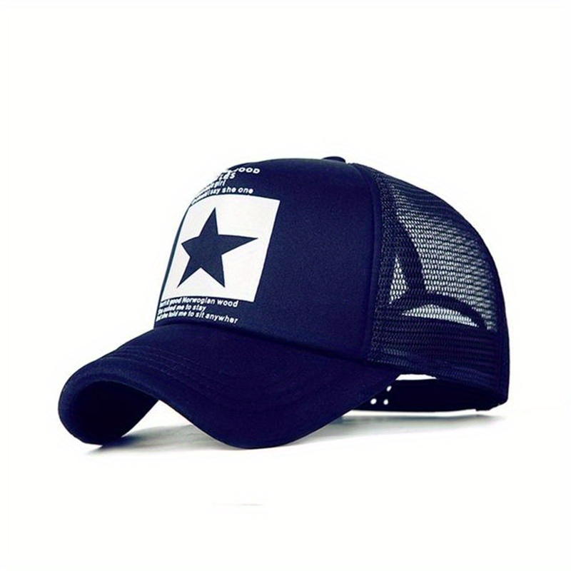 Pentagram Print Unisex Trucker Hat Mesh Lightweight Baseball Cap