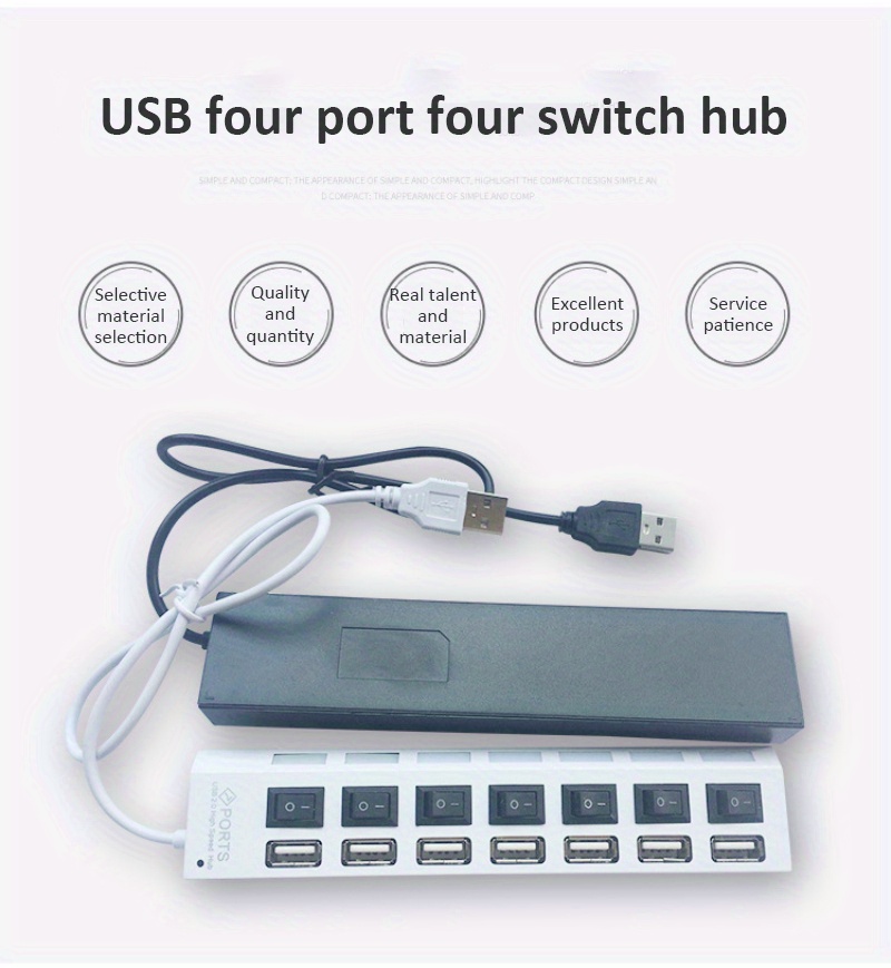 2.0 Usb C Docking Station 4-7 Port Multi-splitter Adapter Multi